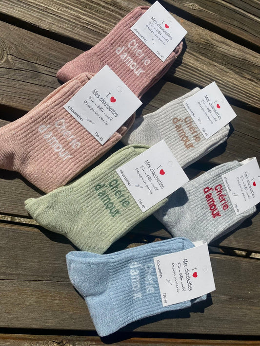 Chaussettes à paillettes Chérie D'Amour